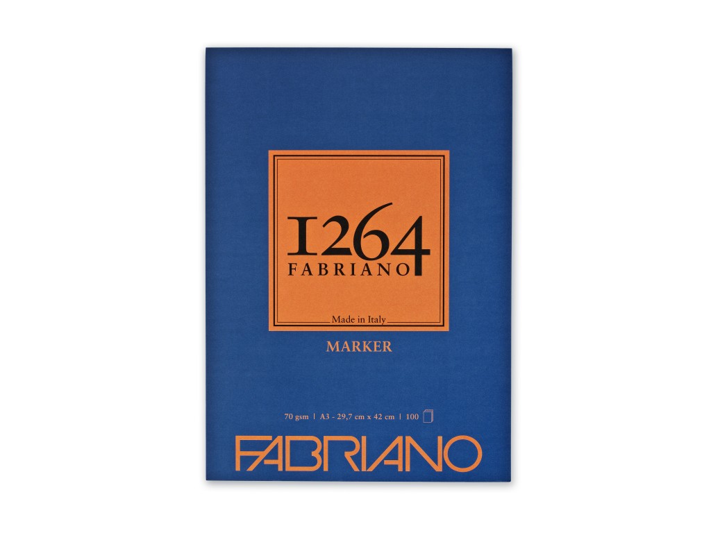 Bloc desen 1264 Marker A3 70gr 100 file fara spirala Fabriano