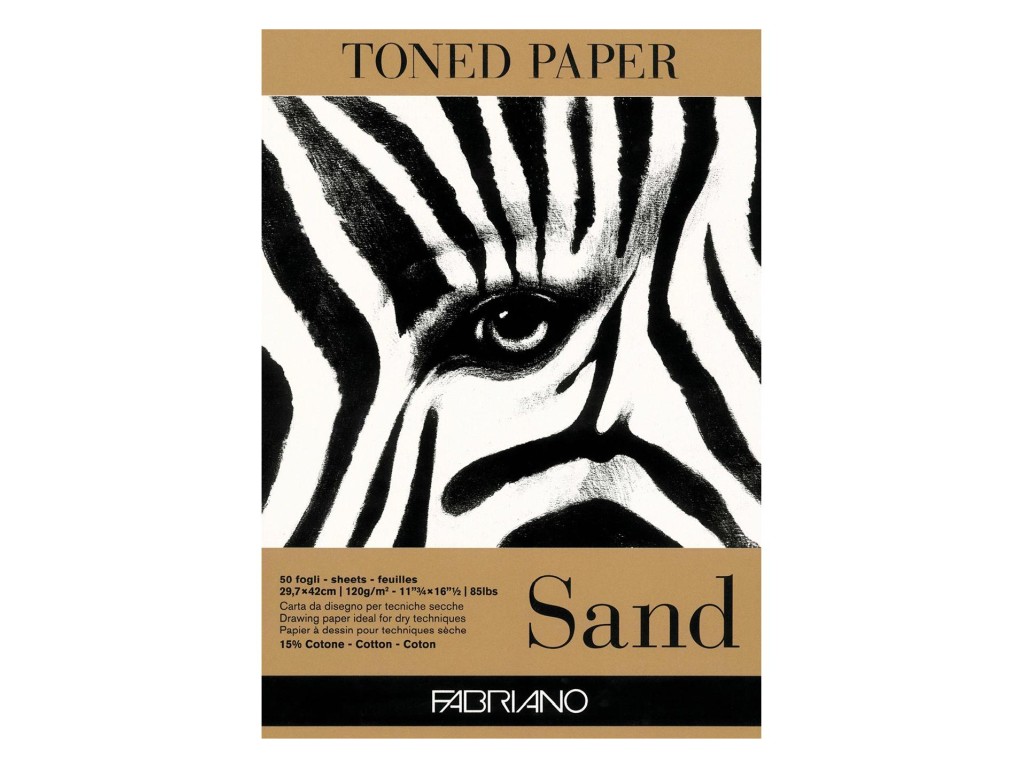 Bloc desen Toned Paper Sand A3 120g 50 file fara spirala Fabriano