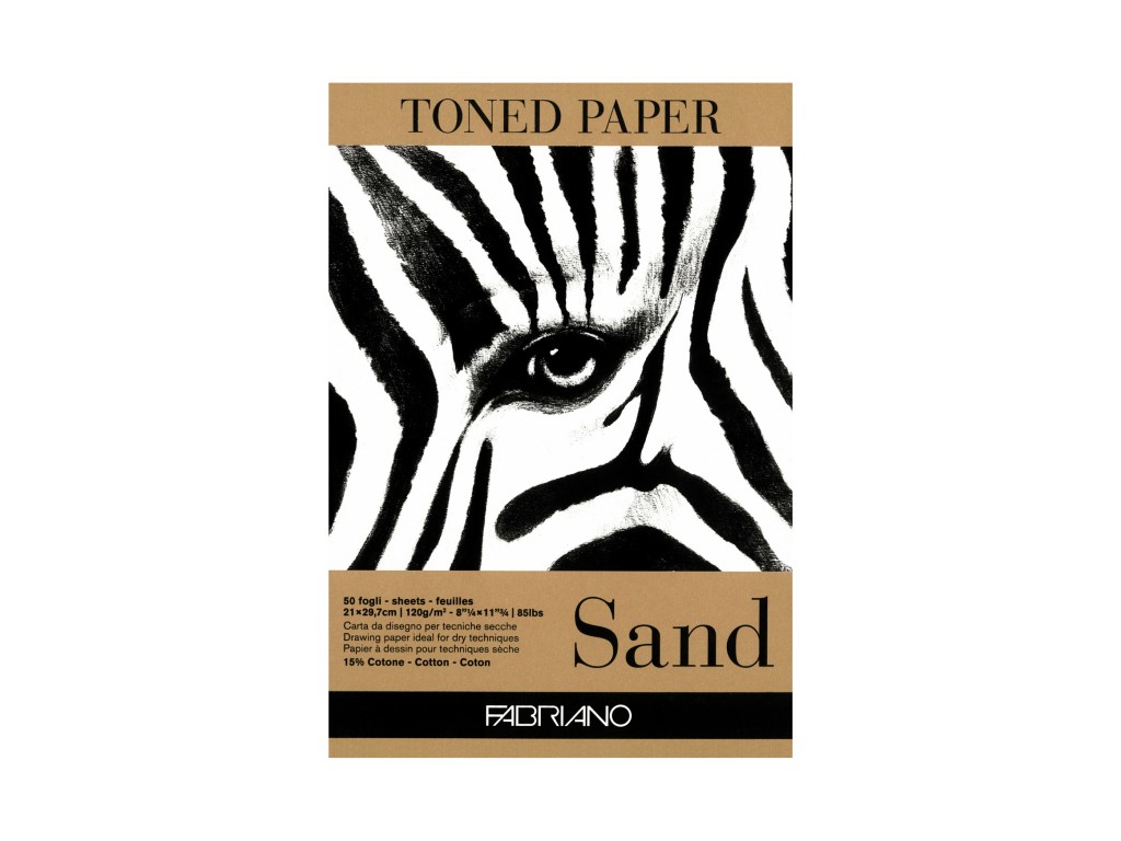 Bloc desen Toned Paper Sand A4 120g 50 file fara spirala Fabriano