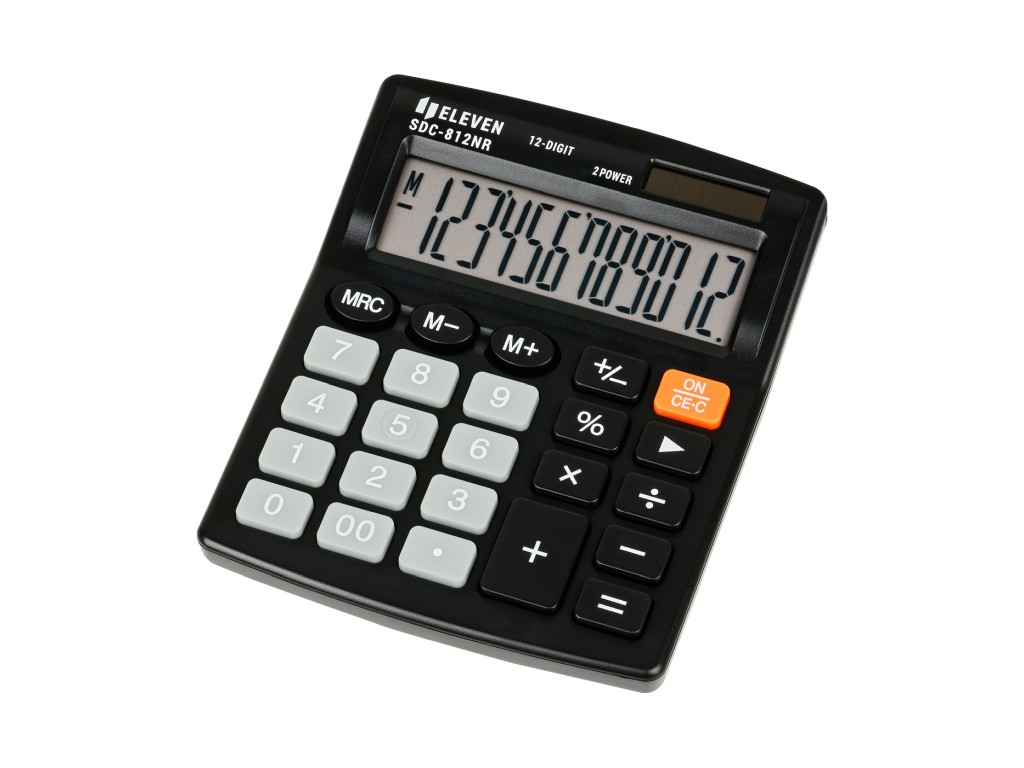 Calculator de birou 12 digiti 124 x 102 x 25 mm Eleven SDC-812NR