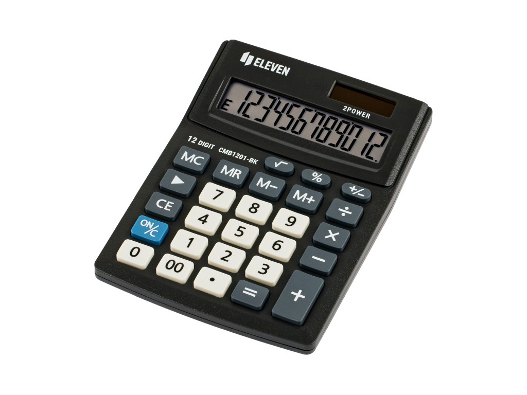 Calculator de birou 12 digiti 137 x 102 x 31 mm Eleven CMB1201-BK