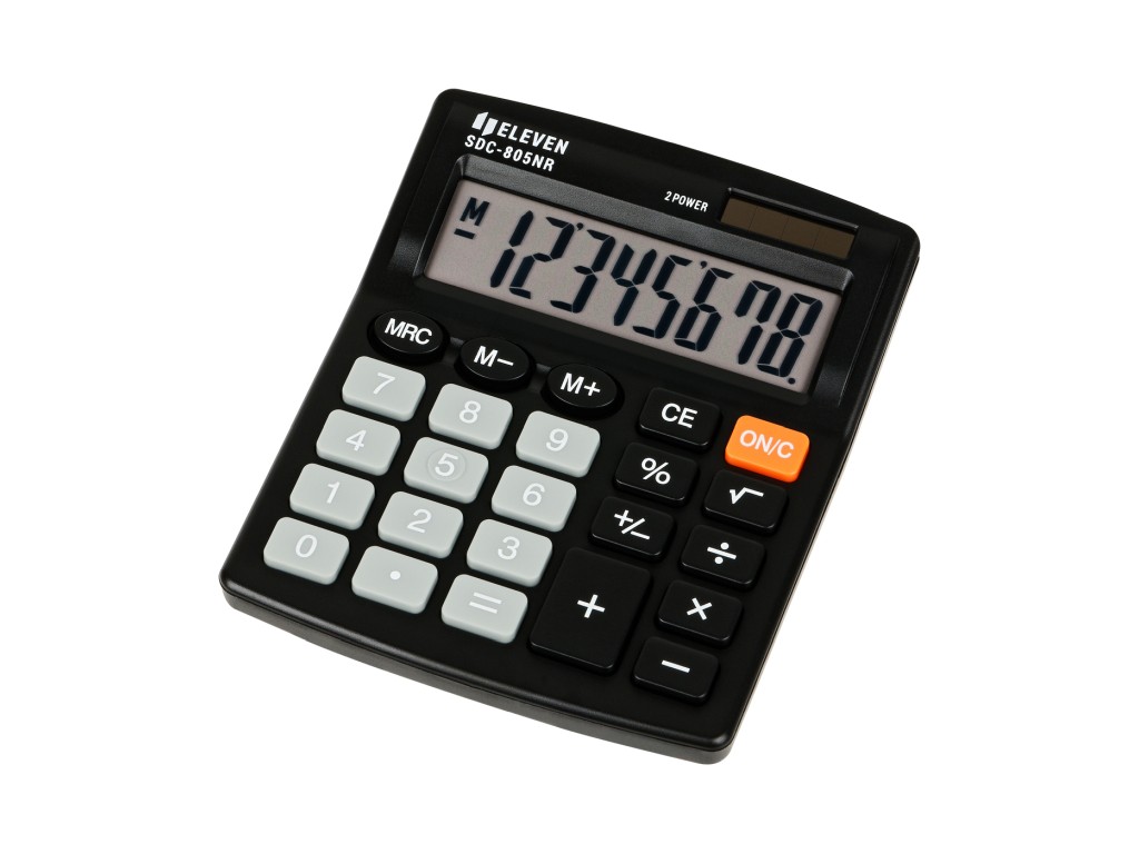 Calculator de birou 8 digiti 120 x 105 x 21 mm Eleven SDC-805NR