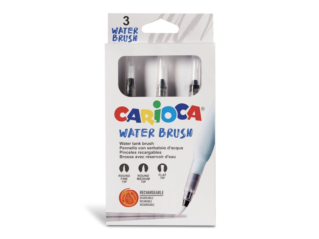 Pensule Carioca cu rezervor 3 buc/set