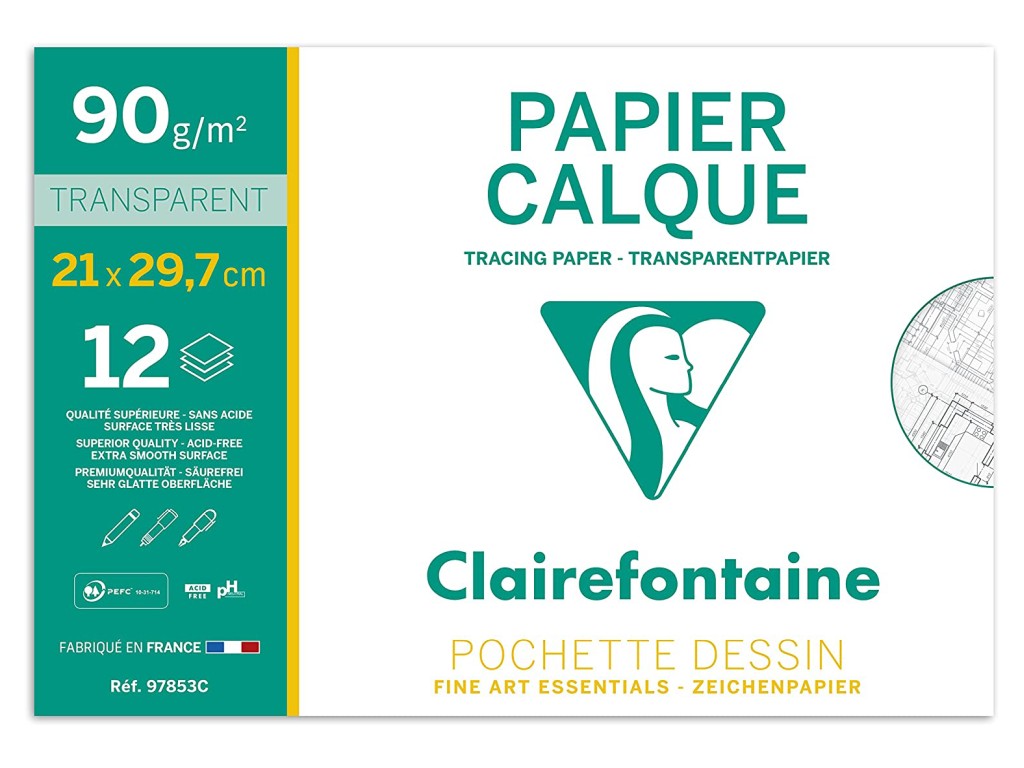 Calc A4 12 coli/plic Clairefontaine