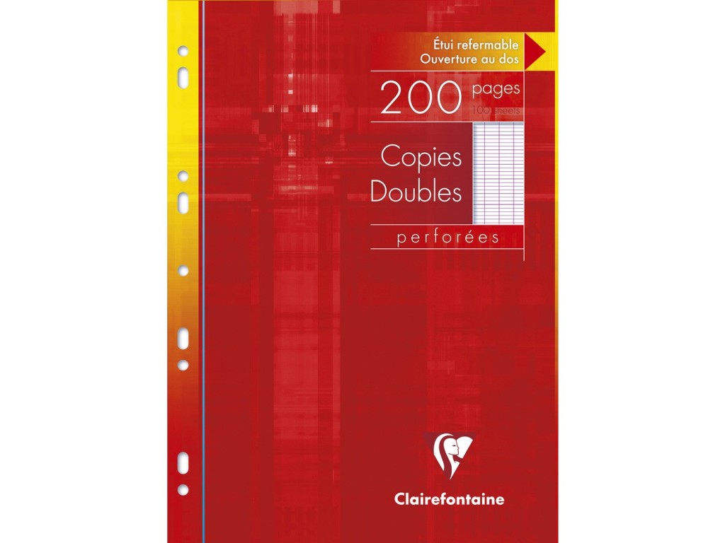 Coli albe duble A4 multiperforate  metric  100 file  Clairefontaine